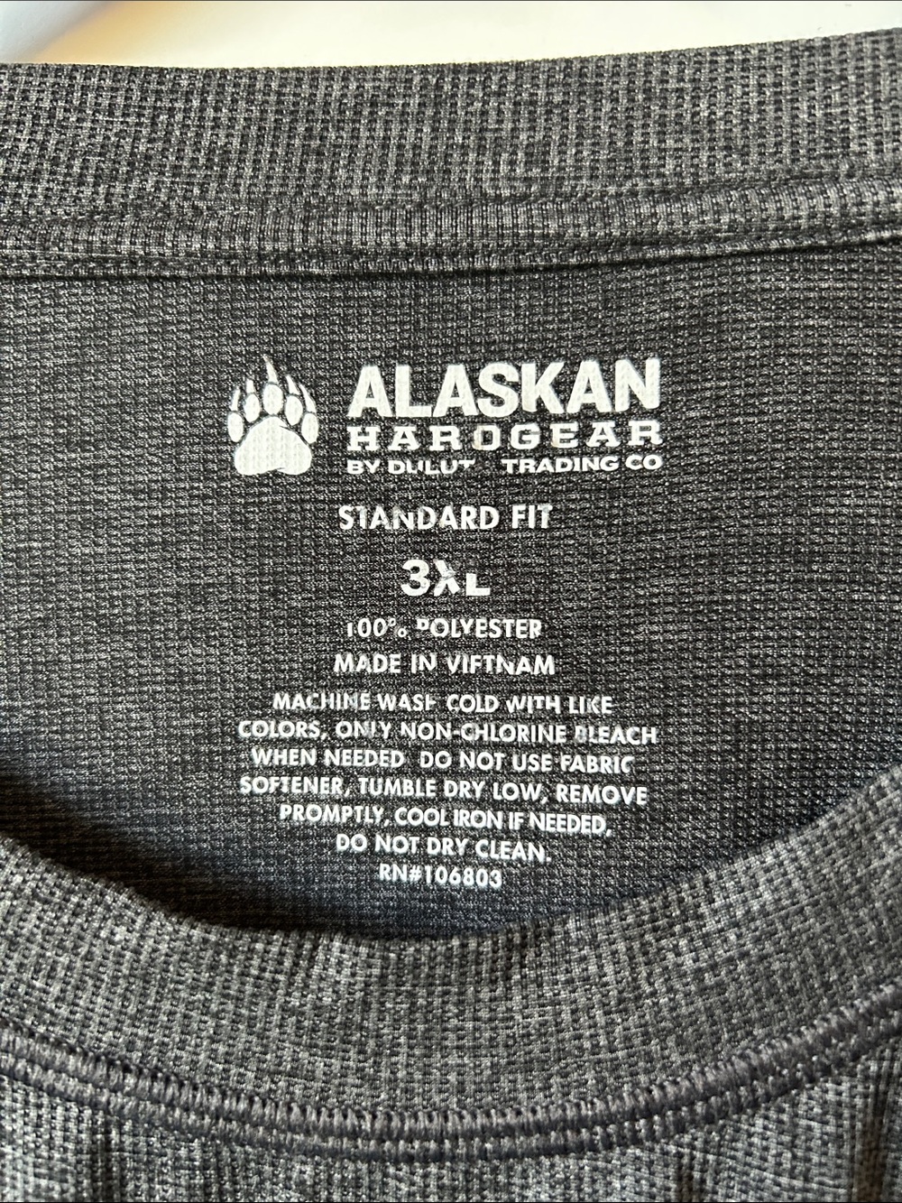 Men's AKHG Gray Moisture-Wicking Crew T-Shirt 3XL - Picture 3 of 6